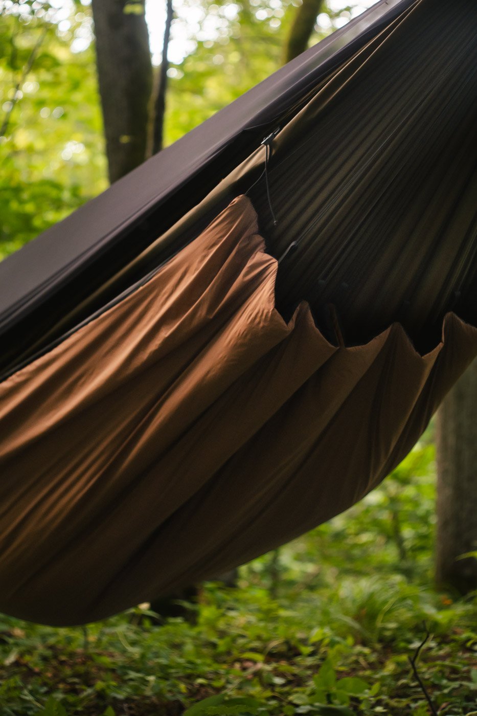 camping hammock underquilt with clew suspension