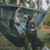 ultralight hammock, with dog