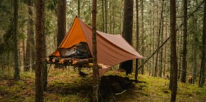 hammock full tarp with doors used on a ground
