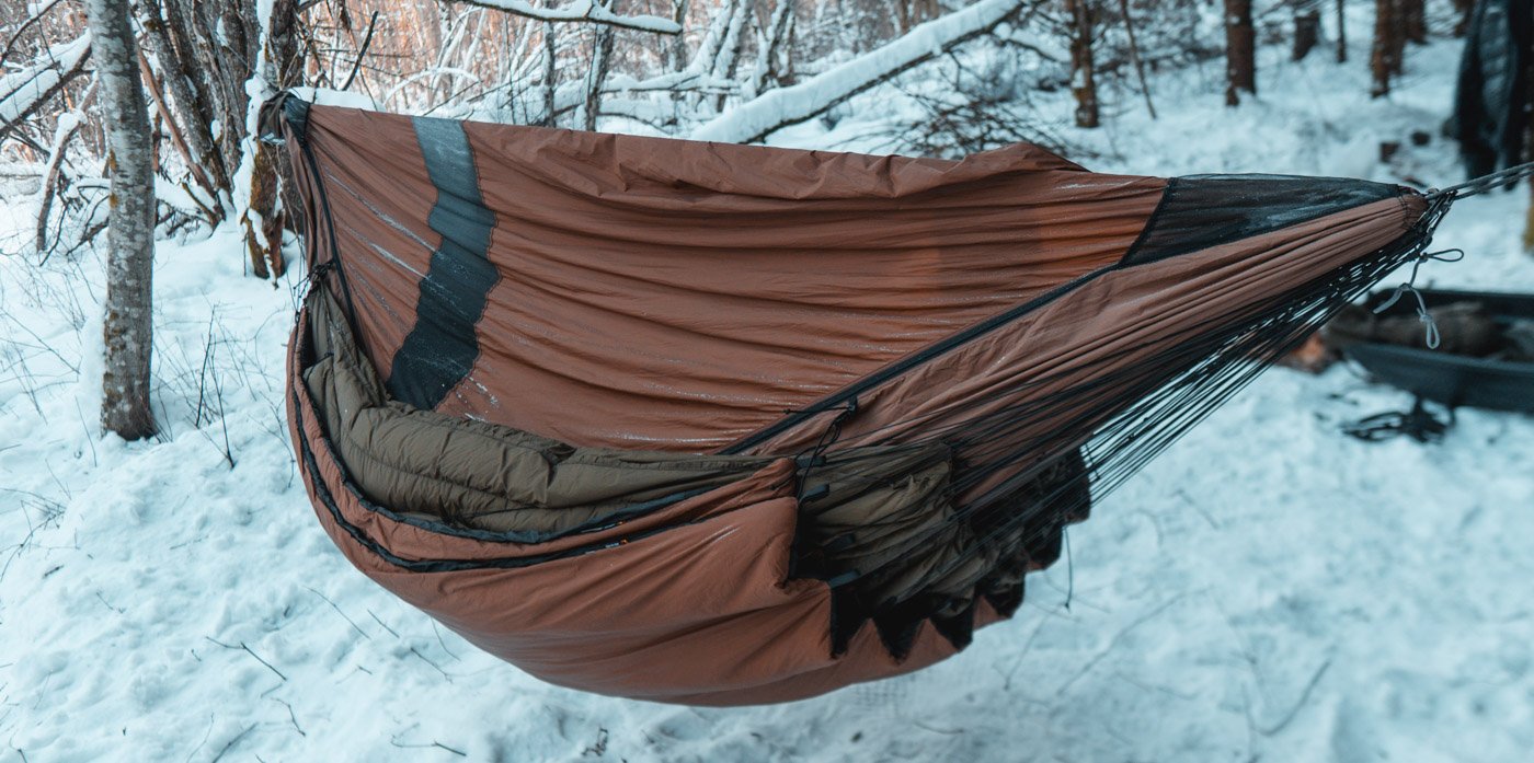winter hammock setup