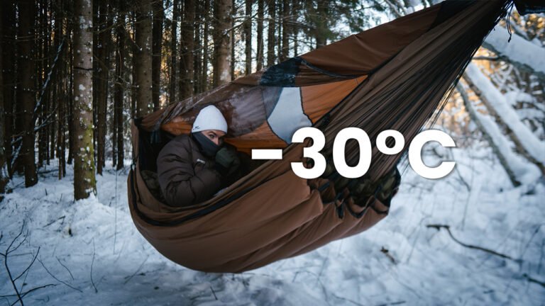 hammock camping at -30°C