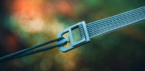 hammock suspension strap with cinch buckle in use